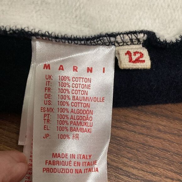 Marni Girls’ Cotton Dress with Short Sleeve, Fleece Lining. Black/Gray. Size 12. - Picture 8 of 9